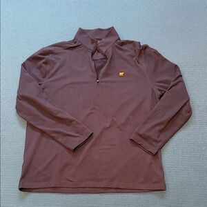 Men's Chocolate Brown Quarter-Zip Shirt